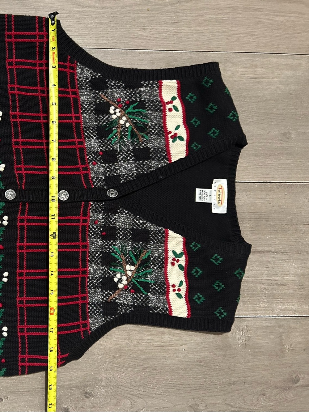 Talbots Sz PL Holiday Christmas Granny Grandma Core Sweater Vest Size